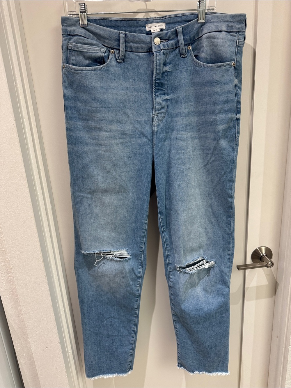 Good American Always Fits Good Classic Size 14-18 Light Blue Jeans
